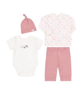 Комплект дитячий КП251 (301) ➤ рожевий комплект для немовлят від МамаТато