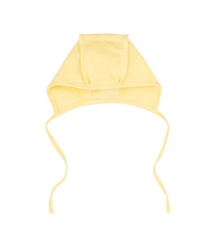 Чепчик ШП2 байка (500) ➤ байковая желтая шапочка с завязками от МамаТато