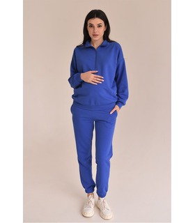 Костюм для беременных мод.2301(2228) 1588 ➤ весенний синий костюм для беременных и кормящих от МамаТато