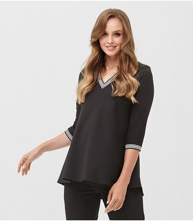 Блуза Франка ➤ чорна блуза для вагітних
