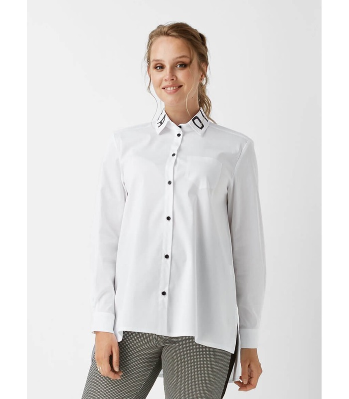 Блуза Діанора ➤ біла сорочка для вагітних