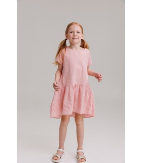 Дитяча сукня ПЛ359 (I00) ➤ персикова літня дитяча сукня від МамаТато