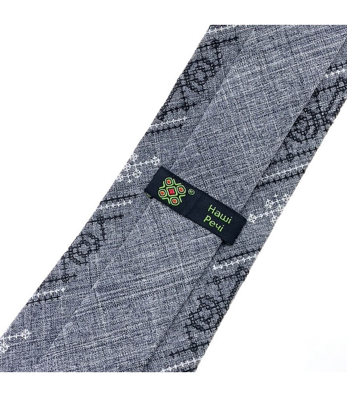 Галстук ᐉ Вышитый галстук серого цвета 948, костюмная ткань ※ Украина