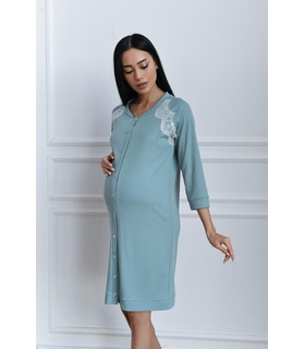 Ночная рубашка Софт мод.24181 ➤ ночнушка-халат для беременных и кормящих от МамаТато
