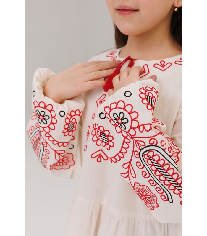 Детское вышитое платье ПЛ379