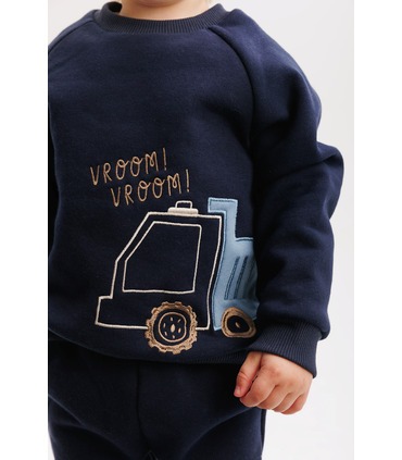 теплый синий костюм для мальчика