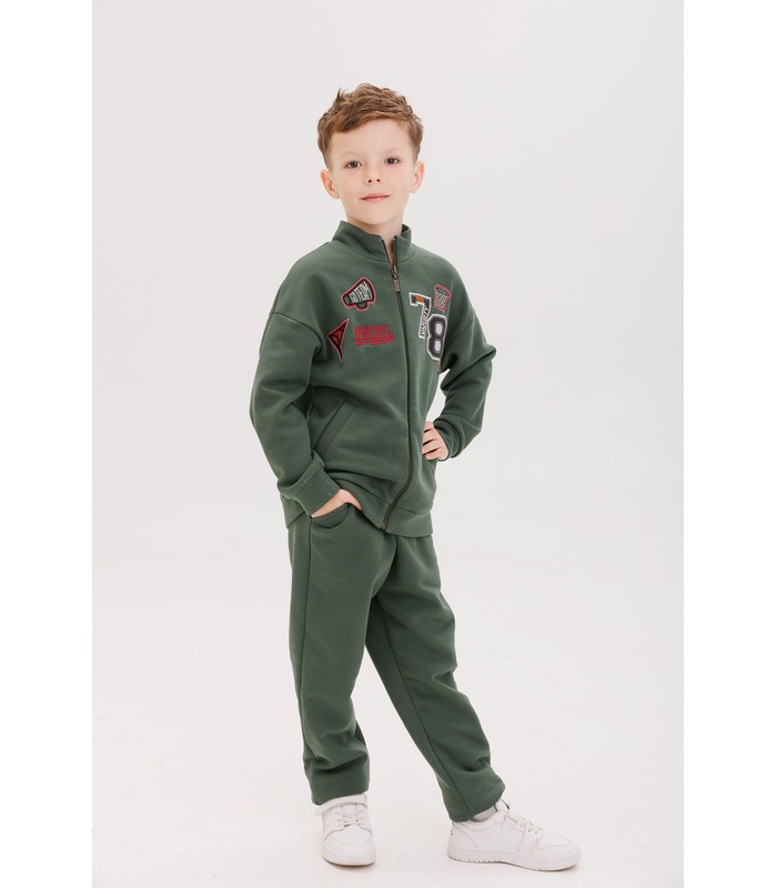 детский зеленый спортивный костюм