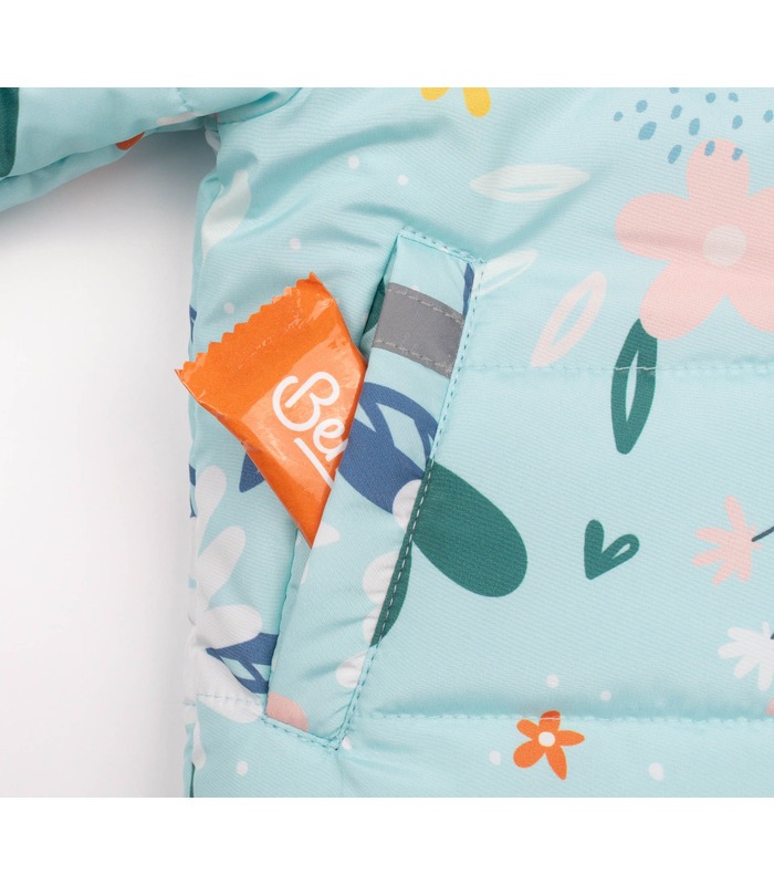 Дитяча осіння куртка КТ314 (R81) - осіння дитяча куртка у квіточку для дівчинки від МамаТато