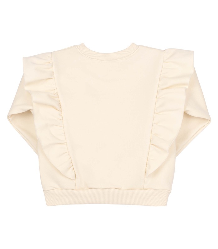 Детский джемпер ДЖ336 (200) - молочный детский джемпер с воланами от МамаТато