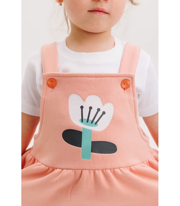 Детский сарафан сф150 (300) - теплый детский сарафан с большими карманами от МамаТато