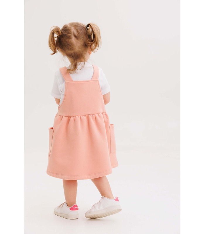 Детский сарафан сф150 (300) - теплый детский сарафан с большими карманами от МамаТато