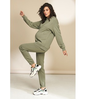 Штаны беременным Берит OL ➤ спортивные зеленые штаны для беременных от МамаТато