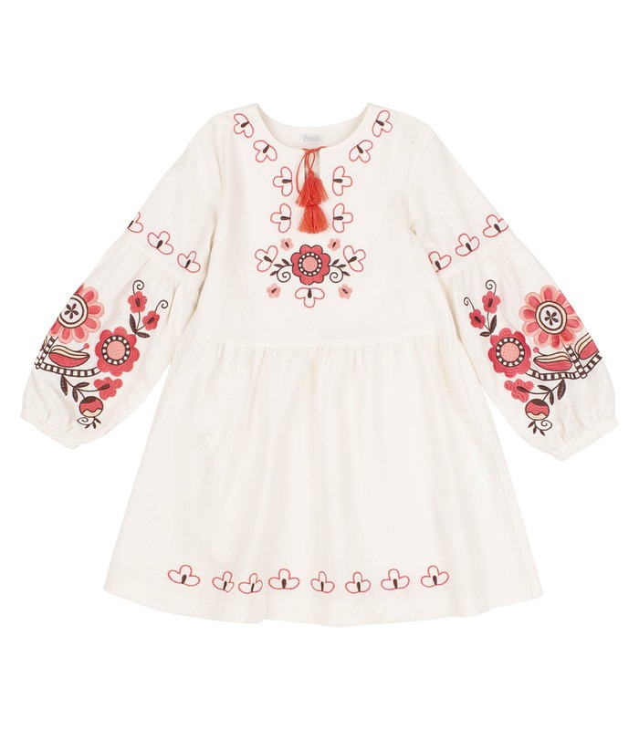 Дитяча вишита сукня ПЛ379 (206) - дитяча вишита сукня з льону від МамаТато