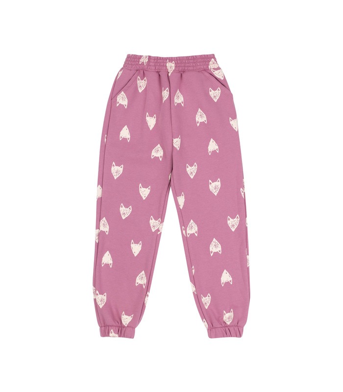 Детский костюм КС750 (301) - теплый розовый костюм с лисичками девочке от МамаТато