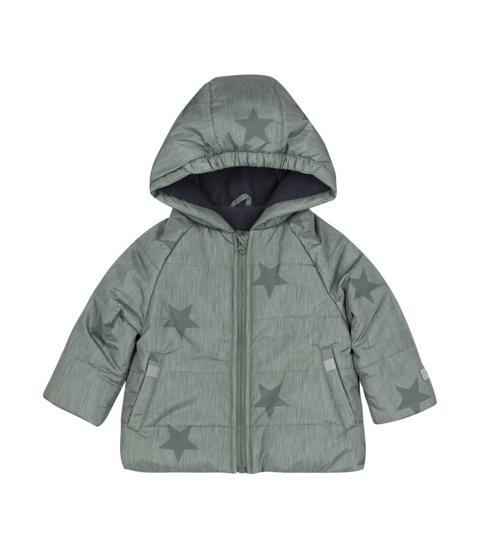 Детская осенняя куртка КТ314 (601) - осенняя зеленая детская куртка с принтом от МамаТато