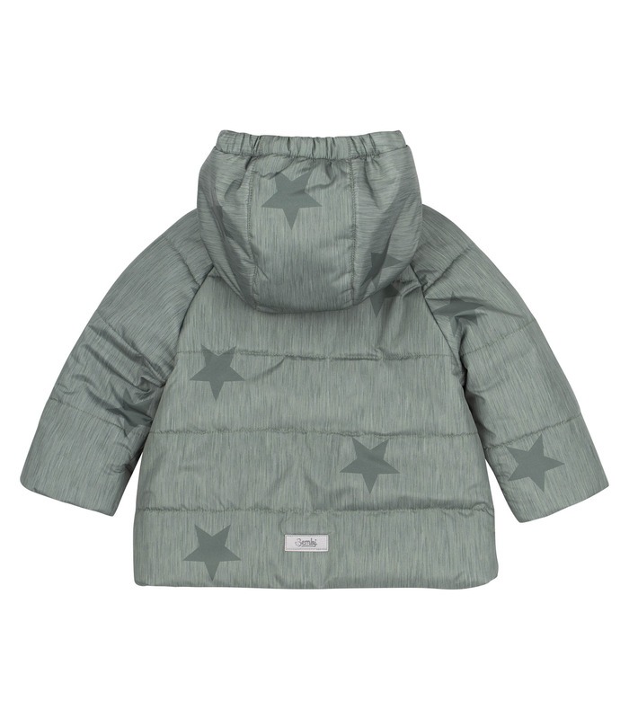 Детская осенняя куртка КТ314 (601) - осенняя зеленая детская куртка с принтом от МамаТато