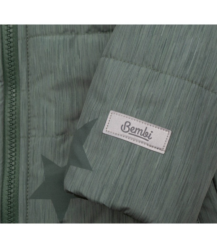 Дитяча осіння куртка КТ314 (601) - осіння зелена дитяча куртка з зірочками від МамаТато