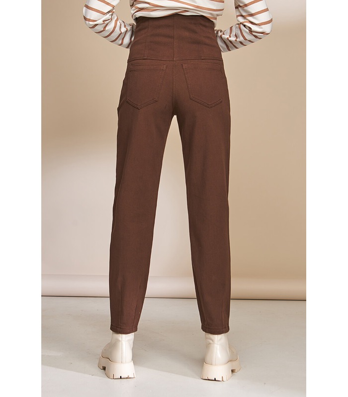 Штаны Лоун BR - коричневые штаны беременным осень от МамаТато