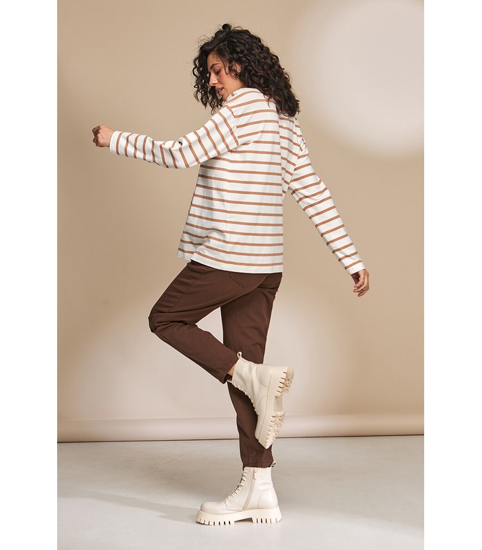 Штаны Лоун BR - коричневые штаны беременным осень от МамаТато