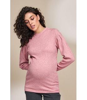 Джемпер Гайя RO ➤ теплый розовый свитер для беременных