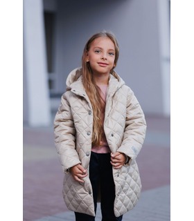 Дитяча осіння куртка КТ291 (G00) - бежева дитяча куртка дівчинці від МамаТато