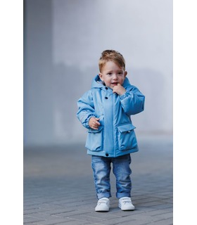 Детская осенняя куртка КТ313 (400) - осенняя голубая детская куртка мальчику от МамаТато