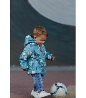 Дитяча осіння куртка КТ314 (6E1) - осіння дитяча куртка з милим принтом від МамаТато