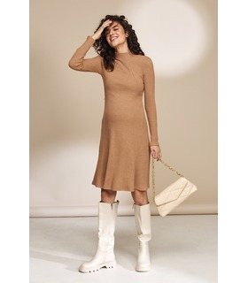 Сукня Елма CA ➤ тепле коричневе плаття вагітним та годуючим від МамаТато