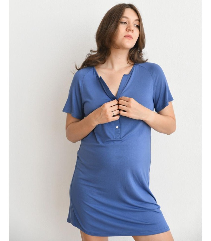 синя ночнушка для годуючих