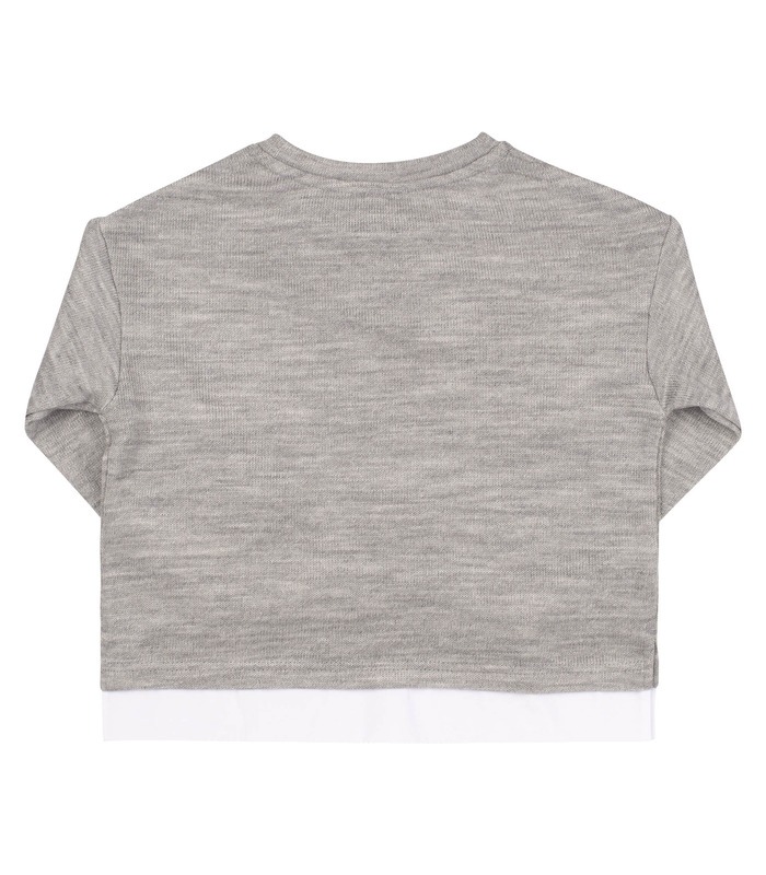 Детский костюм КС761 (X00) - вязаный детский серый костюм от МамаТато