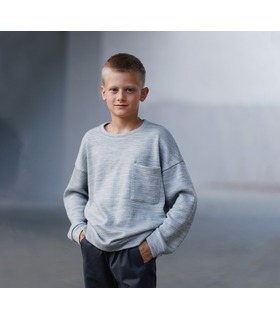 Детский джемпер ДЖ346 (X00) ➤ серый вязаный джемпер для мальчика от МамаТато