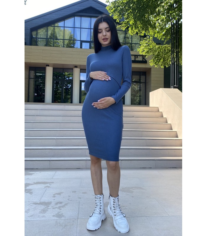 синее платье беременным