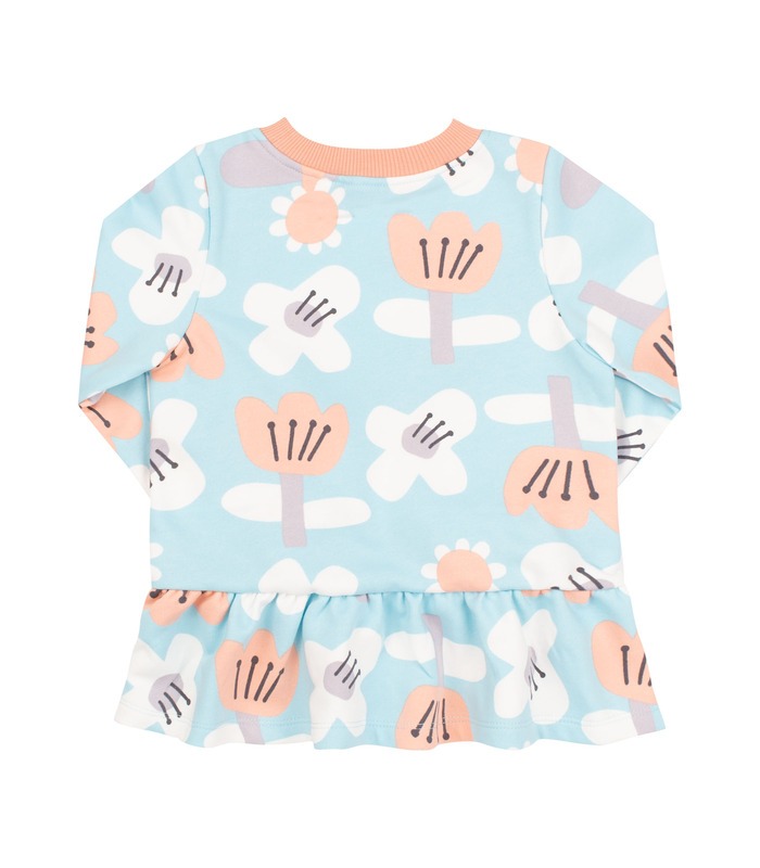 Детский костюм КС749 (R01) - теплый костюм в цветочек для девочки от МамаТато