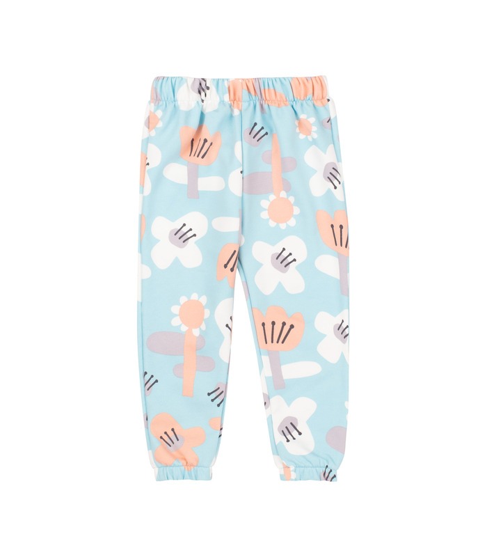 Детский костюм КС749 (R01) - теплый костюм в цветочек для девочки от МамаТато