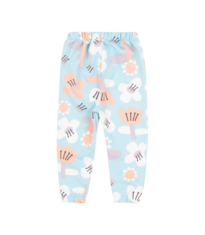 Детский костюм КС749 (R01) - теплый костюм в цветочек для девочки от МамаТато