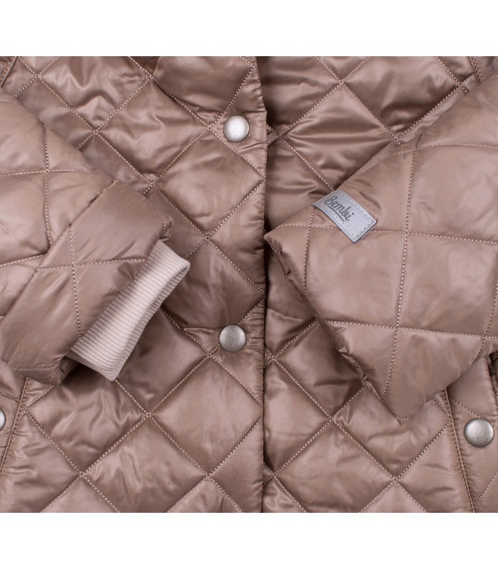 Детская осенняя куртка КТ291 (H00) - коричневая детская куртка девочке от МамаТато