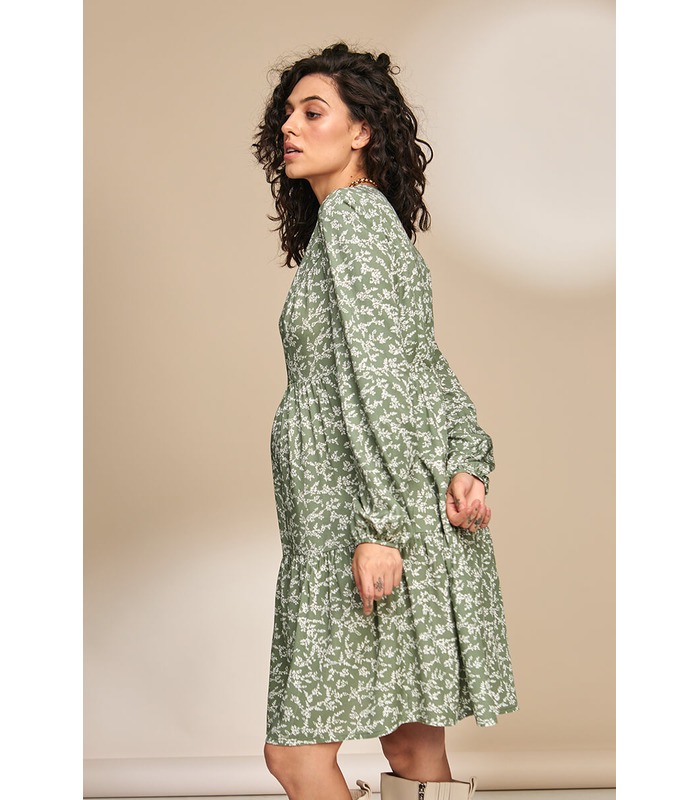 Платье Алисия OL - цветастое платье беременным и кормящим от МамаТато