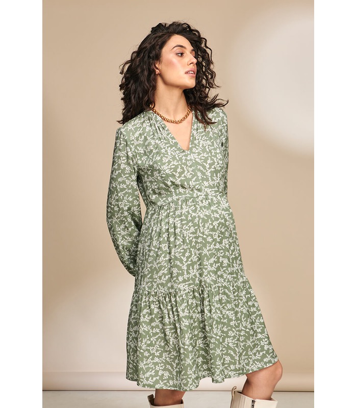 Платье Алисия OL - цветастое платье беременным и кормящим от МамаТато