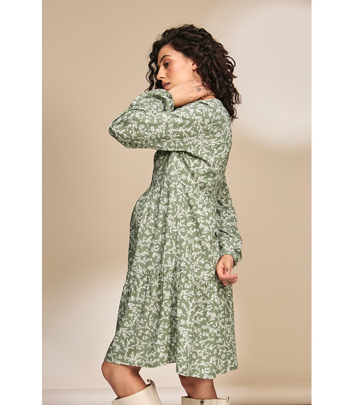 Платье Алисия OL - цветастое платье беременным и кормящим от МамаТато