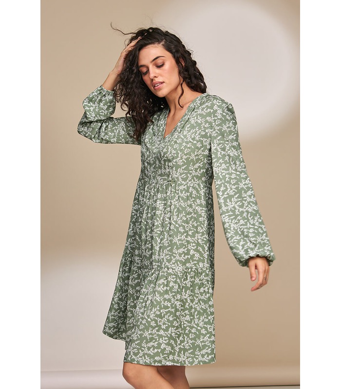 Платье Алисия OL - цветастое платье беременным и кормящим от МамаТато