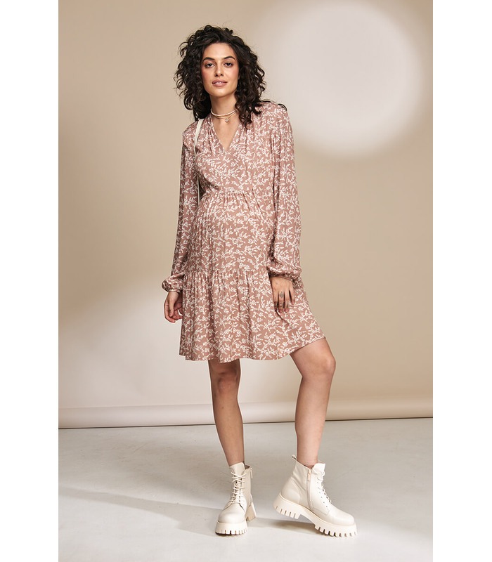 Сукня Алісія CA - осіннє плаття у квіточку вагітним та годуючим від МамаТато