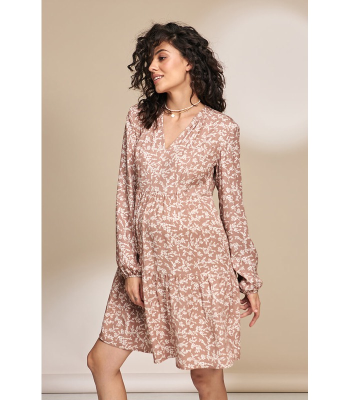 Сукня Алісія CA - осіннє плаття у квіточку вагітним та годуючим від МамаТато