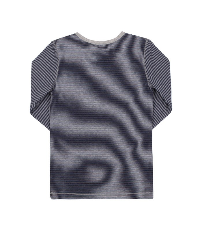 Дитяча натільна кофта ФБ723 (800) - синя смугаста дитяча кофта термобілизна від МамаТато