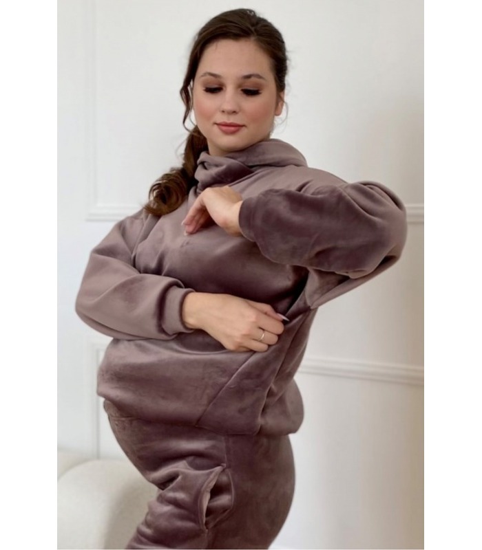 Плюшевий костюм для вагітних мод.2229(8) 1342 від Dianora у категорії Брючні костюми для годуючих на МамаТато