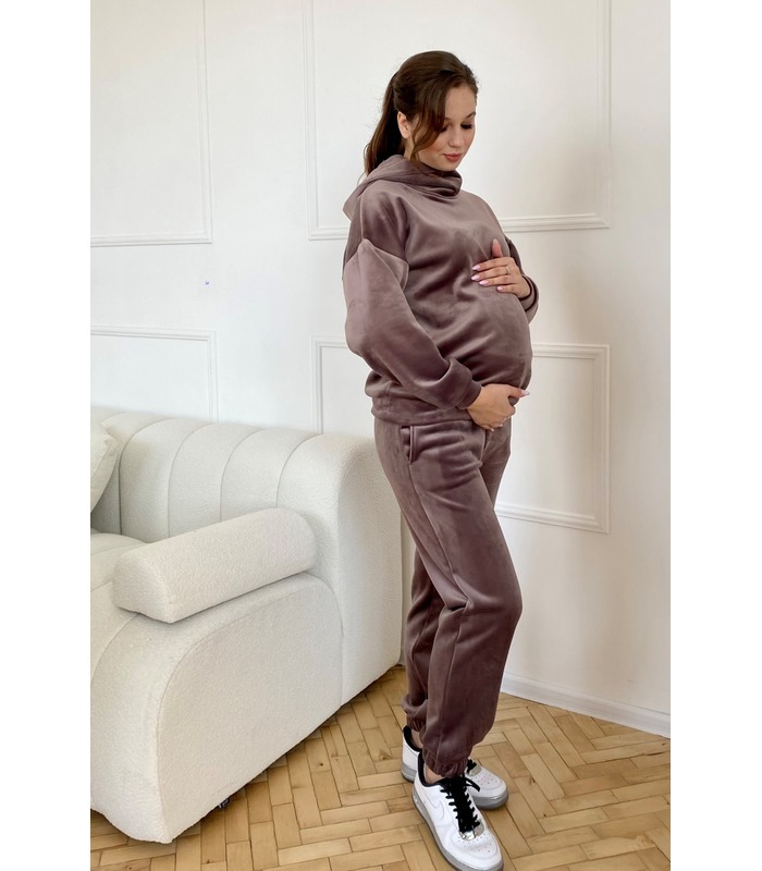 Плюшевий костюм для вагітних мод.2229(8) 1342 від Dianora у категорії Брючні костюми для годуючих на МамаТато