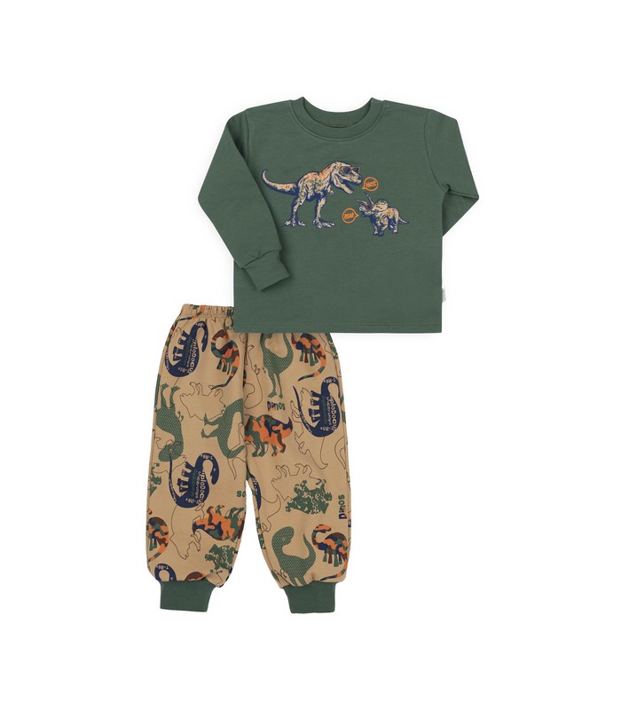 дитяча байкова піжама з динозаврами