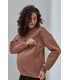 теплий коричневий світшот для вагітних