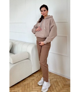 Коттоновые джинсы для беременных мод.2225 0041 ➤ бежевые джинсы беременным от МамаТато