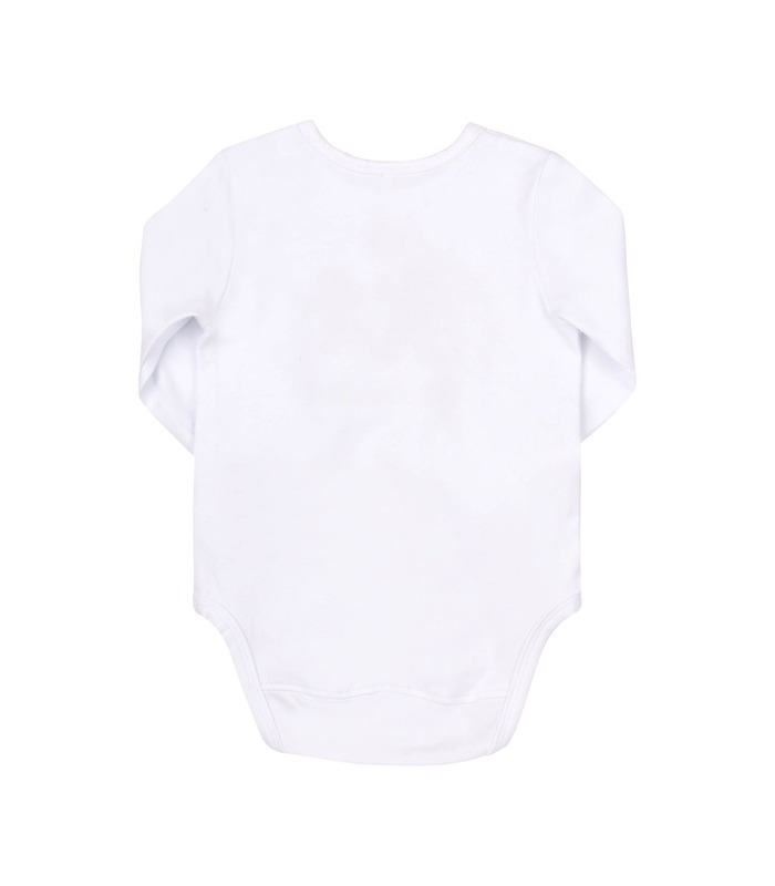 Детское боди БД214 (105) - белый детский бодик с новогодним принтом Печенье от МамаТато