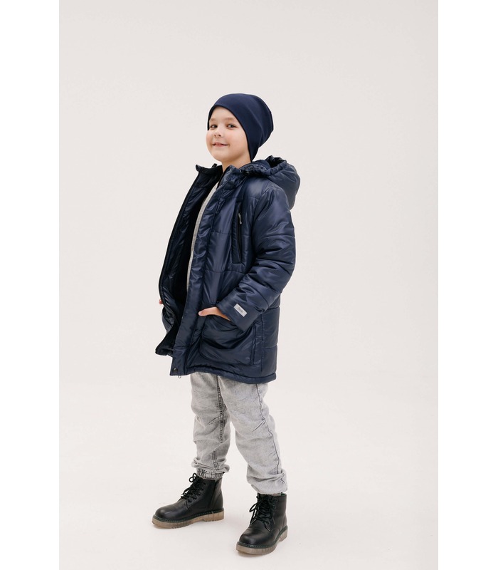 Детская зимняя куртка КТ309 (800) - синяя зимняя куртка для мальчика от МамаТато